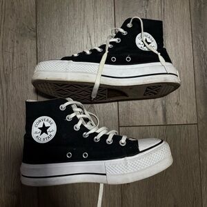 Platform Converse Black High-Top Sneakers